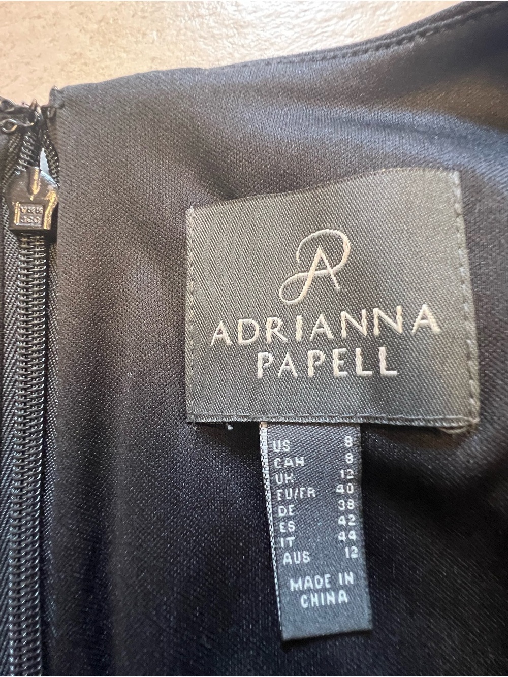 Adrianna Papell 8 Black Mermaid Gown Asymmetrical Ruffle Cascade Formal Evening - Picture 6 of 13